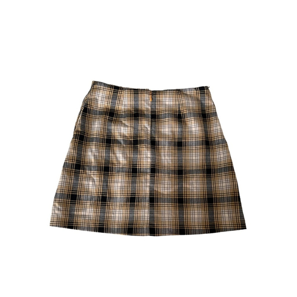 Urban Outfitters Yellow Plaid A-Line Mini Skirt Size S - Picture 7 of 8